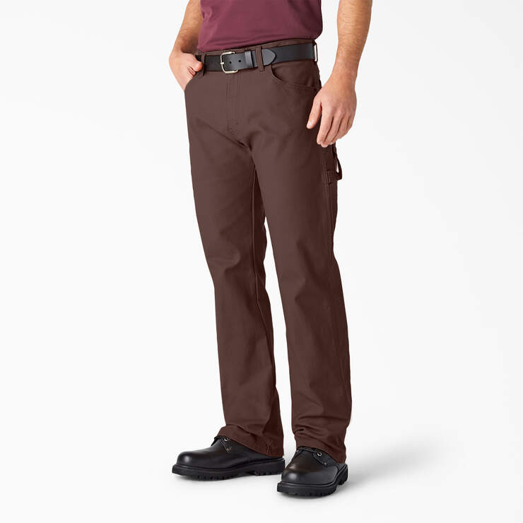 Pantalon menuisier de coupe décontractée en coutil épais - Rinsed Chocolate Brown (RCB) numéro de l’image 1
