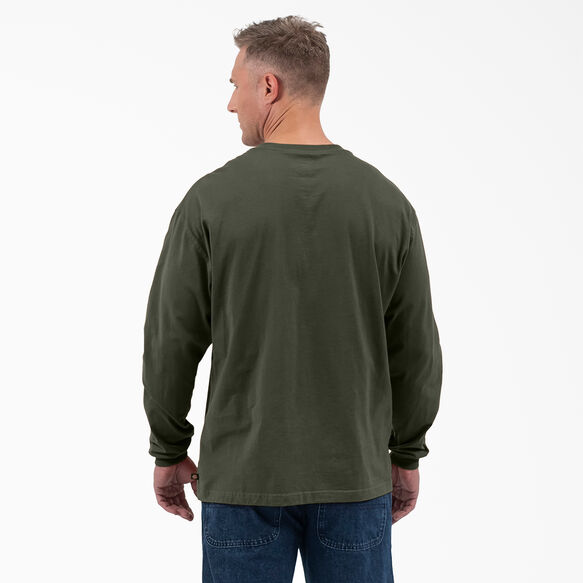 Long Sleeve Henley T-Shirt - Olive Green &#40;OG&#41;