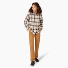 Chandail en flanelle &agrave; manches longues pour femmes - Brown Duck/Black Ombre Plaid &#40;WPB&#41;