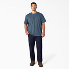 Heavyweight Heathered Short Sleeve Pocket T-Shirt - Baltic Blue &#40;BUD&#41;