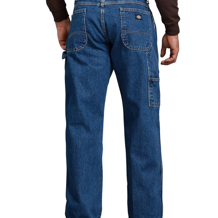 Jeans menuisier en denim, coupe ample - Stonewashed Indigo Blue (SNB) numéro de l’image 2
