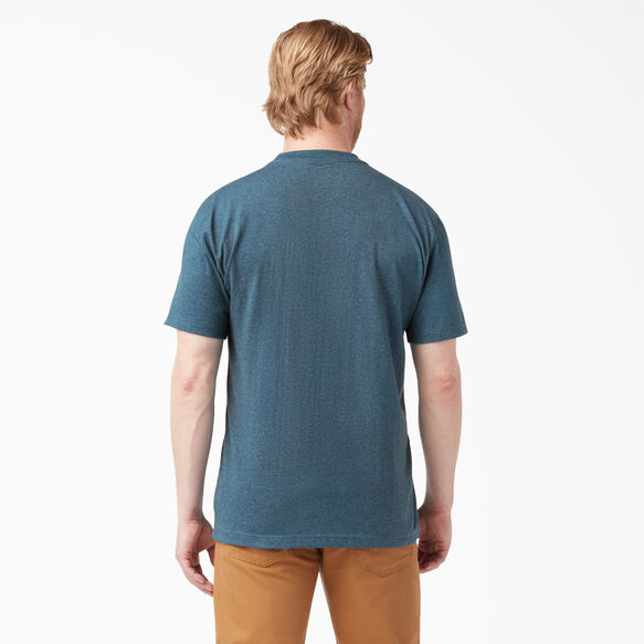 Heavyweight Heathered Short Sleeve Pocket T-Shirt - Baltic Blue &#40;BUD&#41;