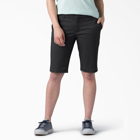 Women&#39;s Perfect Shape Bermuda Shorts, 11&quot; - Rinsed Black &#40;RBKX&#41;