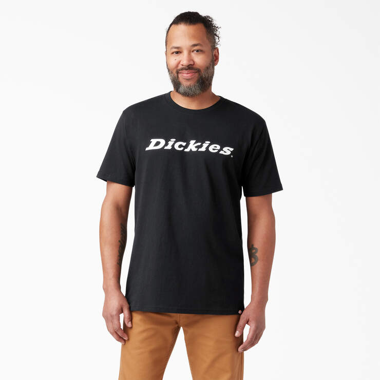 T-shirt emblématique à manches courtes de coupe décontractée avec imprimé - Black (ABK) numéro de l’image 1