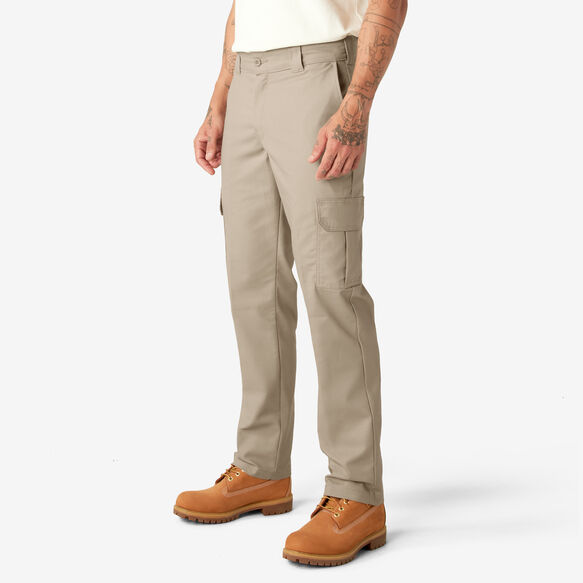 FLEX Slim Fit Straight Leg Cargo Pants - Desert Khaki &#40;DS&#41;