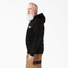 Relaxed Fit Graphic Fleece Pullover Hoodie - Black &#40;BK&#41;