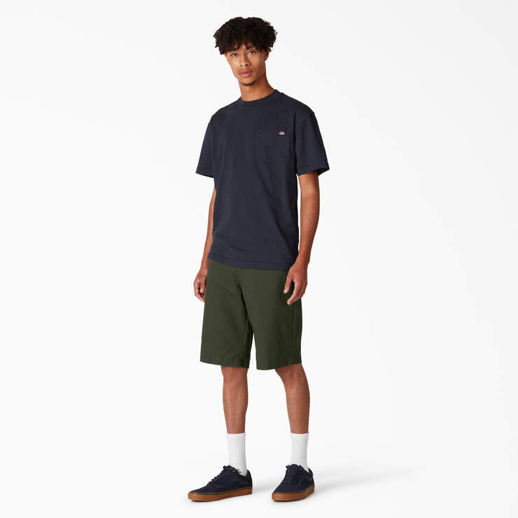 FLEX Skateboarding Slim Fit Shorts, 11" - Olive Green (OG) image number 4