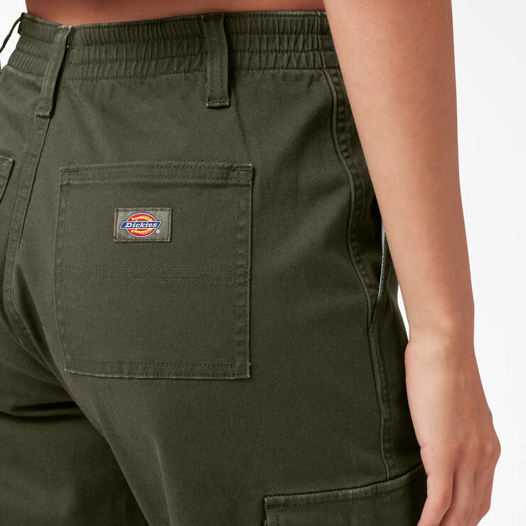 Women's High Rise Fit Cargo Jogger Pants - Military Green (ML) image number 5