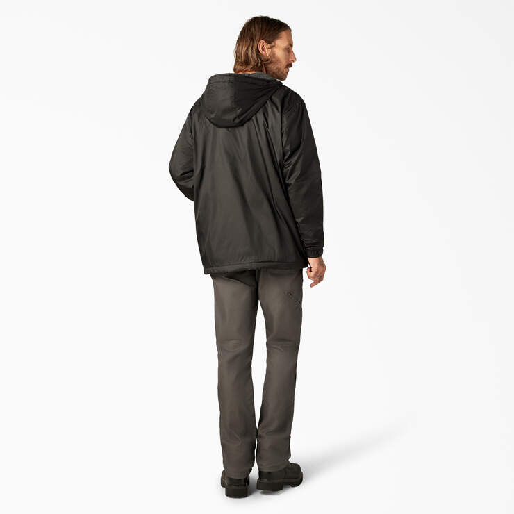 Veste à capuchon en nylon avec doublure en molleton - Black (BK) numéro de l’image 9