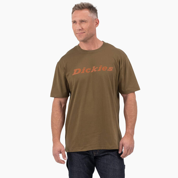 T-shirt imprimé à manches courtes avec logotype - Dark Olive (DV9) numéro de l’image 1