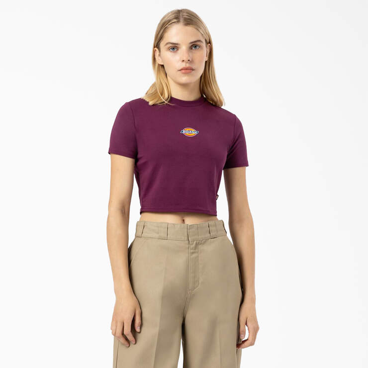 T-shirt écourté Maple Valley pour femmes - Grape Wine (GW9) numéro de l’image 1