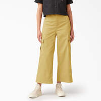 Women's Twill Crop Cargo Pants - Stonewashed Dark Khaki (S2K)