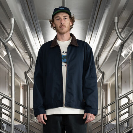 Blouson Eisenhower d&eacute;lav&eacute; &agrave; la pierre Jake&nbsp;Hayes - Stonewashed Ink Navy &#40;SIK&#41;