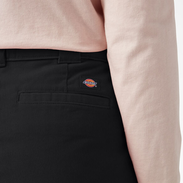Pantalon en velours c&ocirc;tel&eacute; de coupe standard &agrave; jambe ample Halleyville pour femmes - Black &#40;BKX&#41;