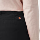 Pantalon en velours c&ocirc;tel&eacute; de coupe standard &agrave; jambe ample Halleyville pour femmes - Black &#40;BKX&#41;