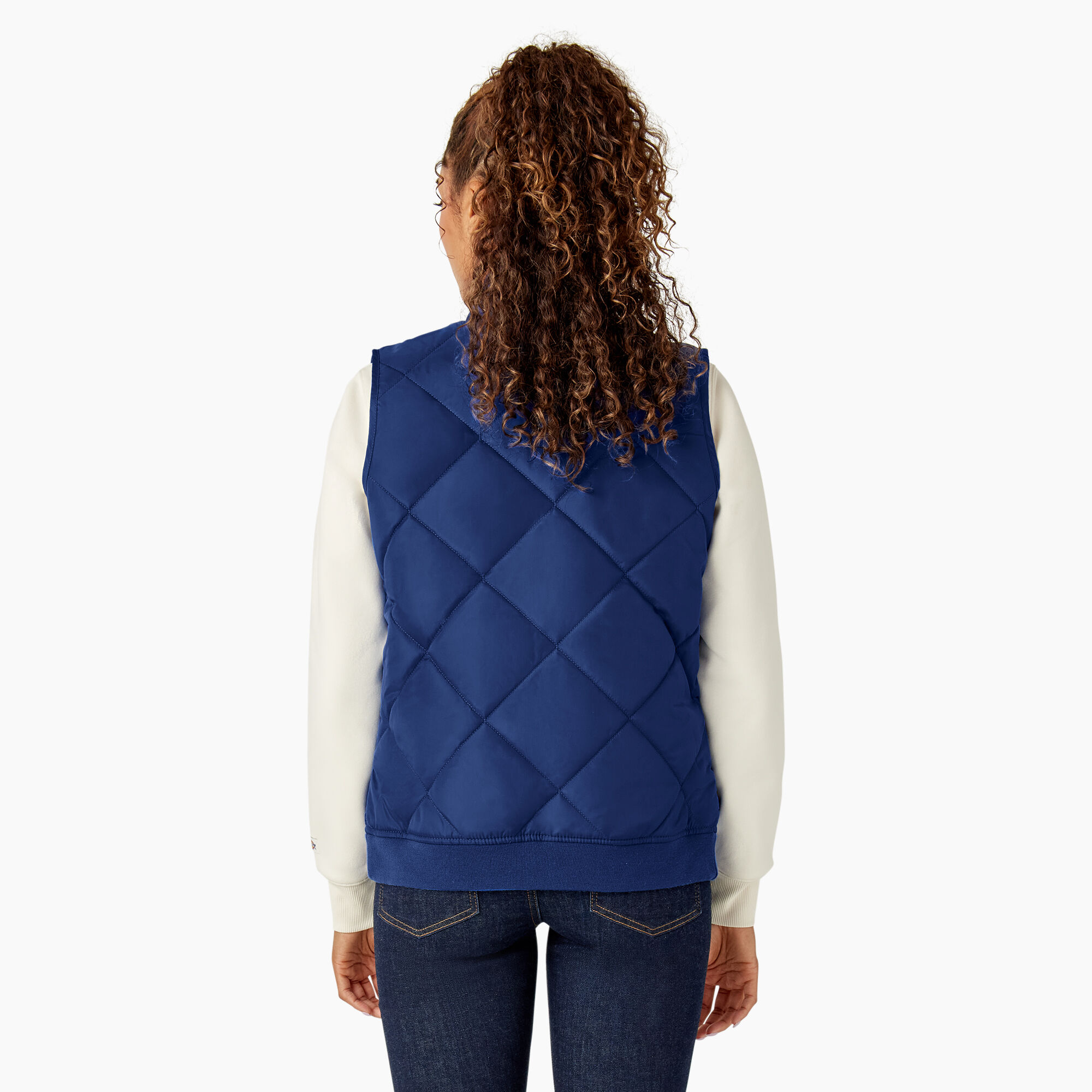 Navy blue shop down vest women's