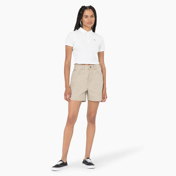 Women&#39;s Tallasee Short Sleeve Cropped Polo - White &#40;WH&#41;
