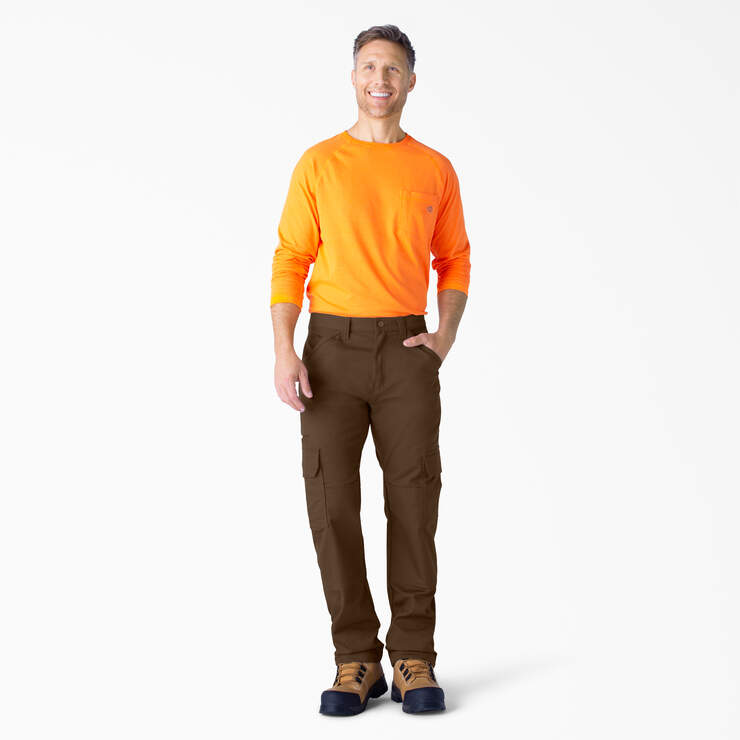 FLEX DuraTech Relaxed Fit Duck Cargo Pants - Timber Brown (TB) image number 5