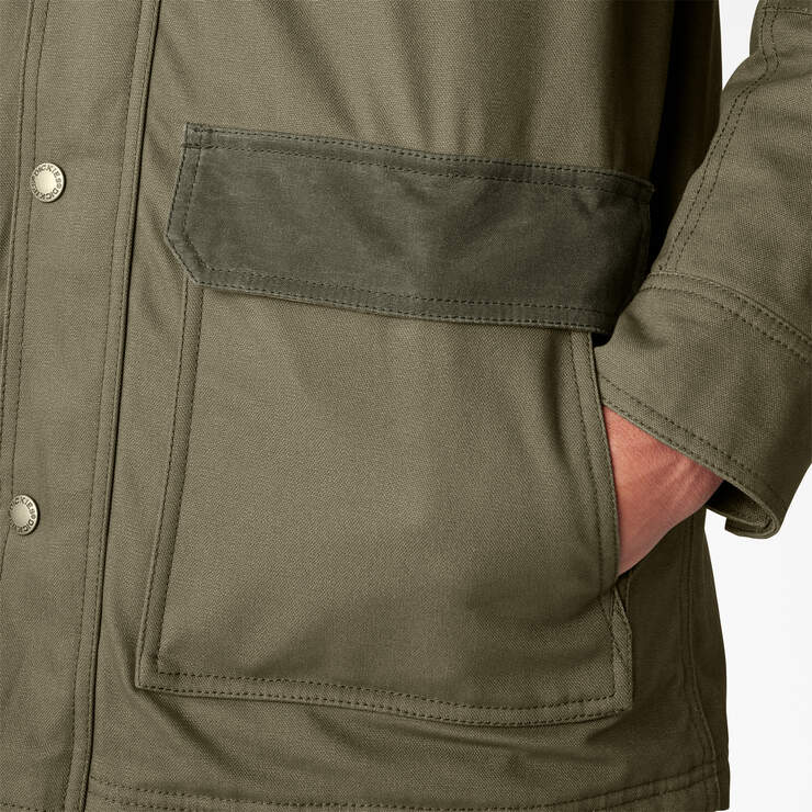 Manteau de travail en toile cirée - Moss Green (MS) numéro de l’image 9