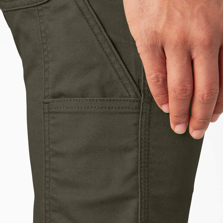 Pantalon menuisier de coupe standard en coutil - Stonewashed Moss Green (SMS) numéro de l’image 9