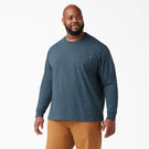 Long Sleeve Heathered Heavyweight Pocket T-Shirt - Baltic Blue &#40;BUD&#41;