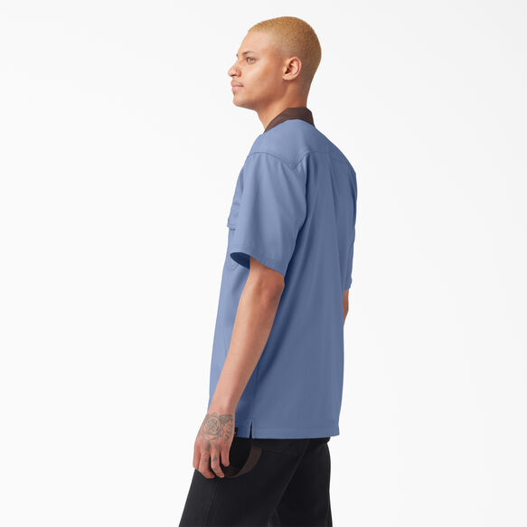 Vincent Alvarez Block Collar Work Shirt - Gulf Blue &#40;GB&#41;