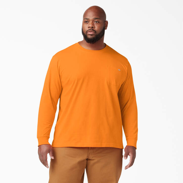 T-shirt épais ras du cou à manches longues - Orange (OR) numéro de l’image 4