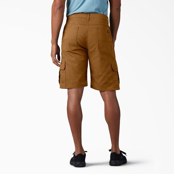 Relaxed Fit Duck Cargo Shorts, 11&quot; - Stonewashed Brown Duck &#40;SBD&#41;