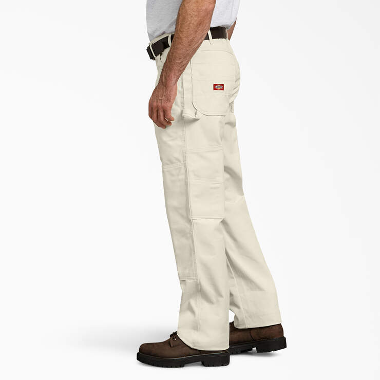 Relaxed Fit Double Knee Carpenter Painter's Pants - Natural Beige (NT) image number 3