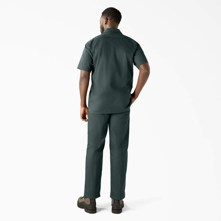 Short Sleeve Work Shirt - Hunter Green (GH) image number 6