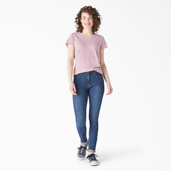 Women&#39;s Short Sleeve V-Neck T-Shirt - Mauve Shadows &#40;VS&#41;