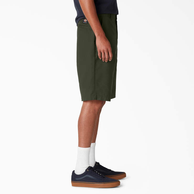 FLEX Skateboarding Slim Fit Shorts, 11" - Olive Green (OG) image number 3