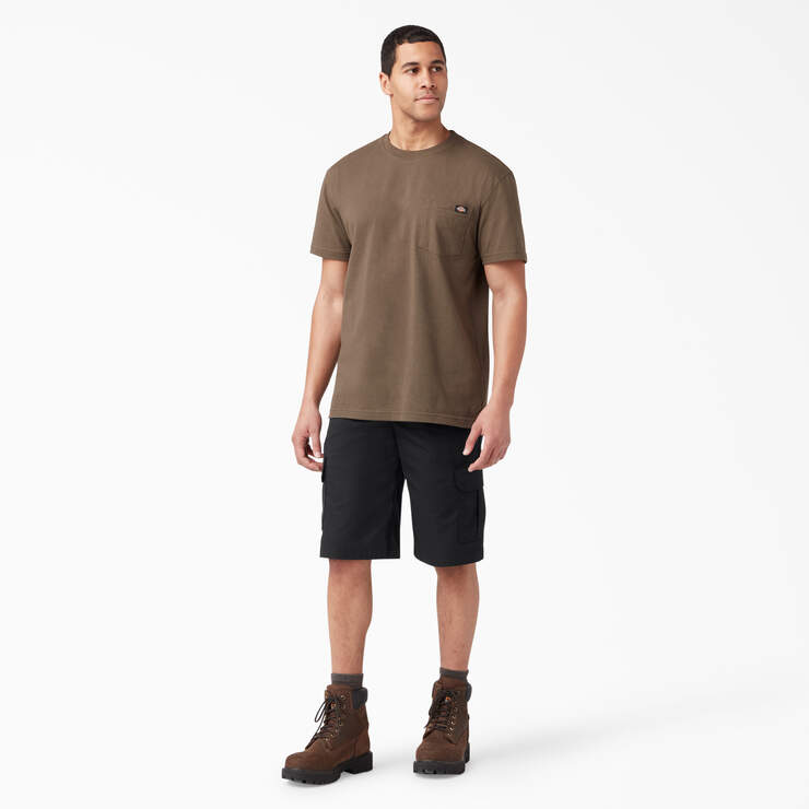 FLEX Relaxed Fit Cargo Shorts, 13" - Black (BK) image number 4