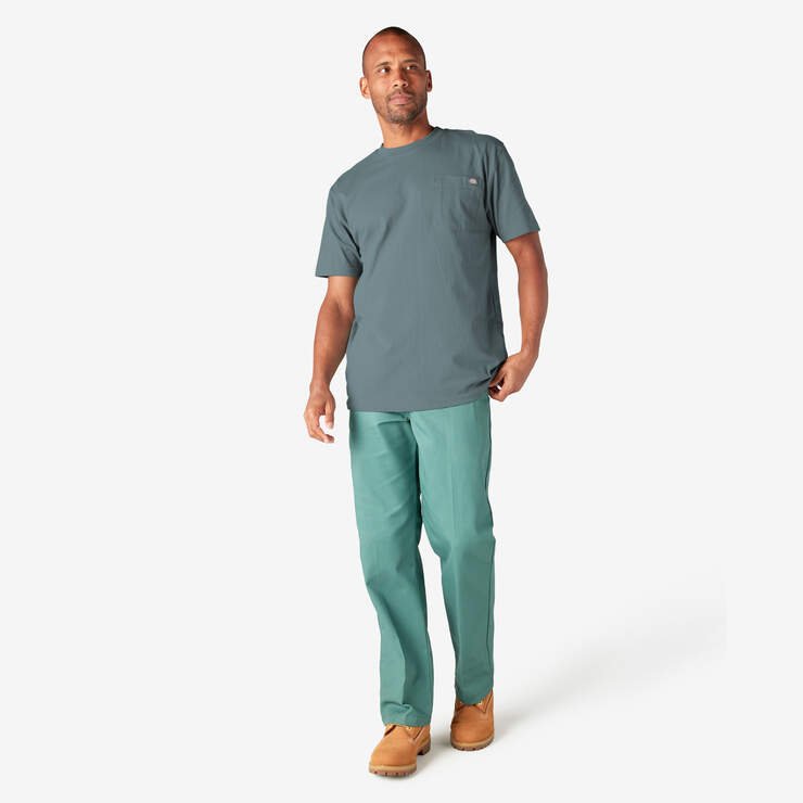 Heavyweight Short Sleeve Pocket T-Shirt - Smoke Blue (BM) image number 5