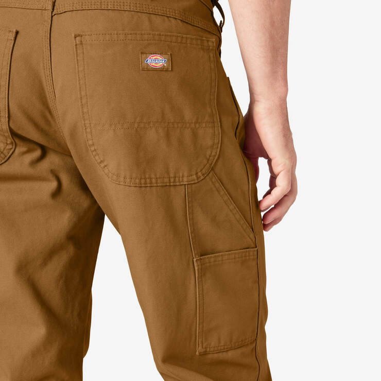 Relaxed Fit Heavyweight Duck Carpenter Pants - Rinsed Brown Duck (RBD) image number 12