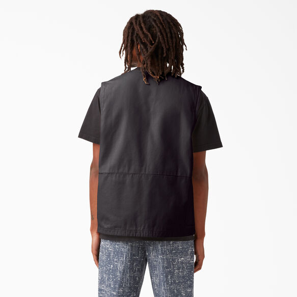 Veste menuisier sans manches en coutil d&eacute;lav&eacute; pierre - Stonewashed Black &#40;SBK&#41;