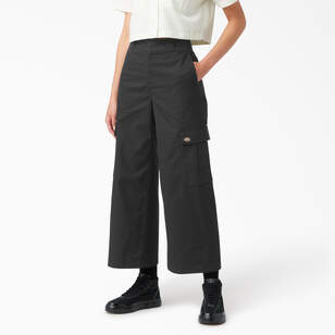 Dickies Women's High Rise Wide Leg Twill Pants, Rinsed Dark Navy, 26 :  : Clothing, Shoes & Accessories