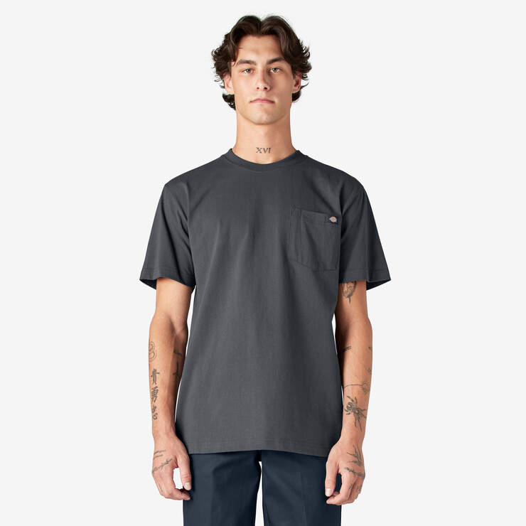 T-shirt épais à manches courtes et à poche - Charcoal Gray (CH) numéro de l’image 1