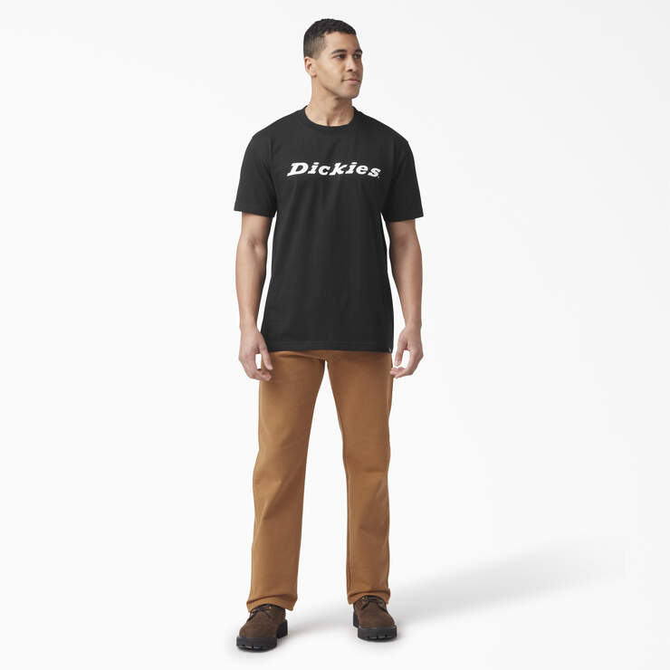 Short Sleeve Wordmark Graphic T-Shirt - Black (KBK) image number 3