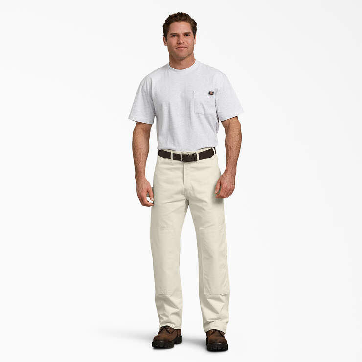 Relaxed Fit Double Knee Carpenter Painter's Pants - Natural Beige (NT) image number 5