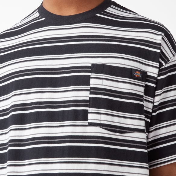 T-shirt &agrave; poche ray&eacute; &agrave; manches courtes - Black Variegated Stripe &#40;BSA&#41;