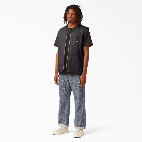 Veste menuisier sans manches en coutil d&eacute;lav&eacute; pierre - Stonewashed Black &#40;SBK&#41;