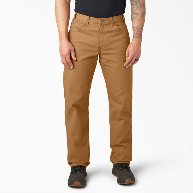 Relaxed Fit Heavyweight Duck Carpenter Pants - Rinsed Brown Duck (RBD) image number 1