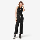 Pantalon cargo court de coupe d&eacute;contract&eacute;e pour femmes - Black &#40;BKX&#41;