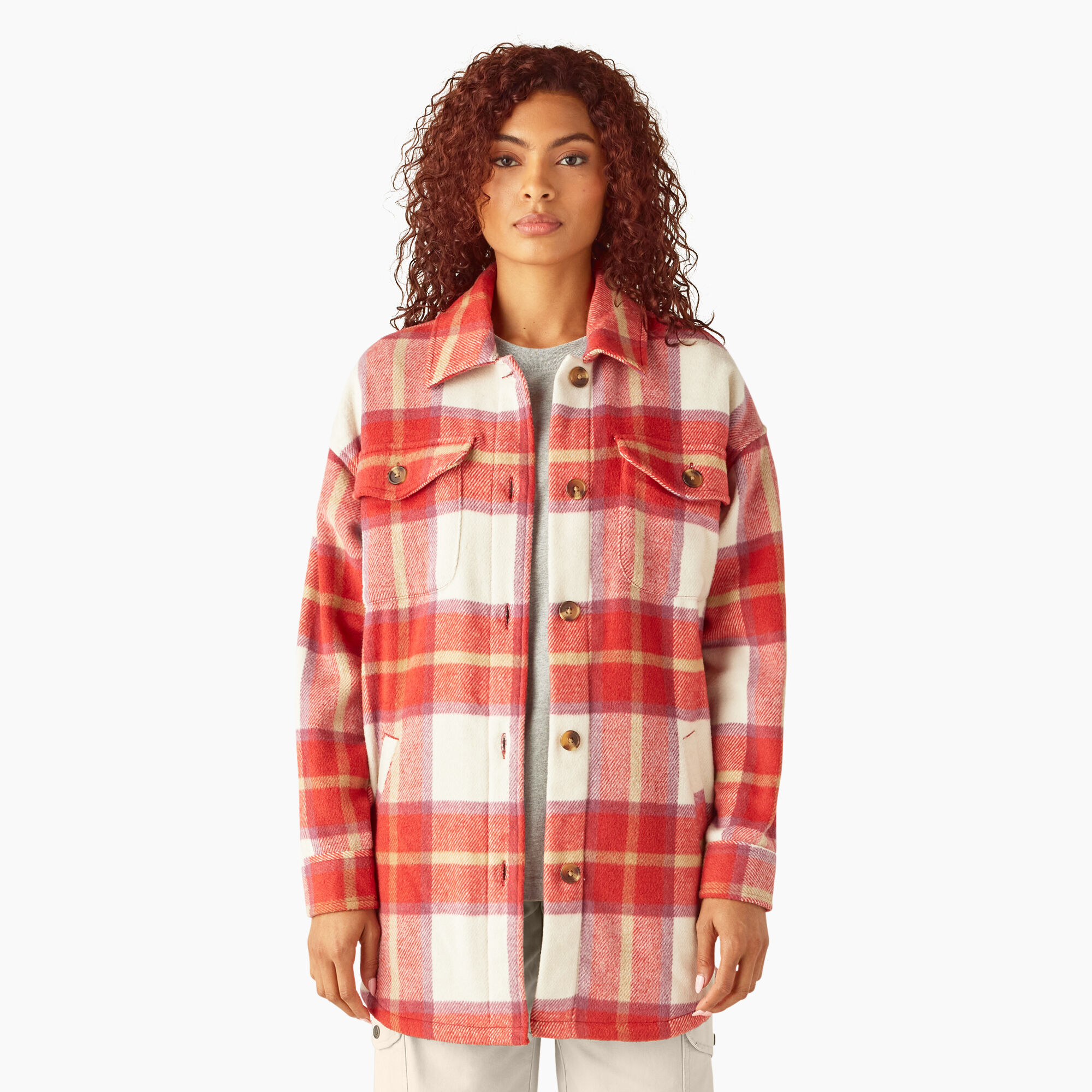 Long shirt jacket womens discount