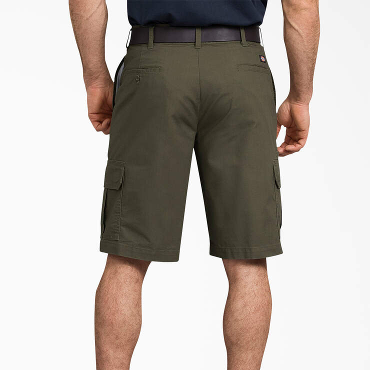 FLEX Regular Fit Ripstop Cargo Shorts, 11" - Rinsed Moss Green (RMS) image number 2