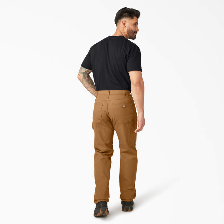Pantalon menuisier de coupe décontractée en coutil épais - Rinsed Brown Duck (RBD) numéro de l’image 9