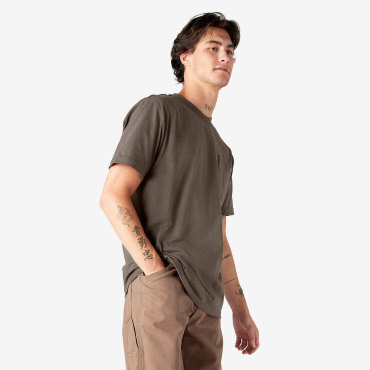 T-shirt épais à manches courtes et à poche - Chocolate Brown (CB) numéro de l’image 4