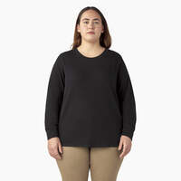 Women's Plus Long Sleeve Thermal Shirt - Black (KBK)