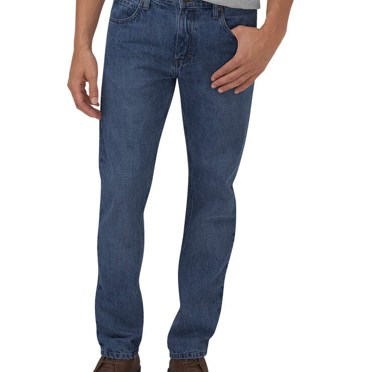 Dickies X-Series Slim Fit Straight Leg 5-Pocket Denim Jean - Medium Indigo Blue (HMI) image number 1